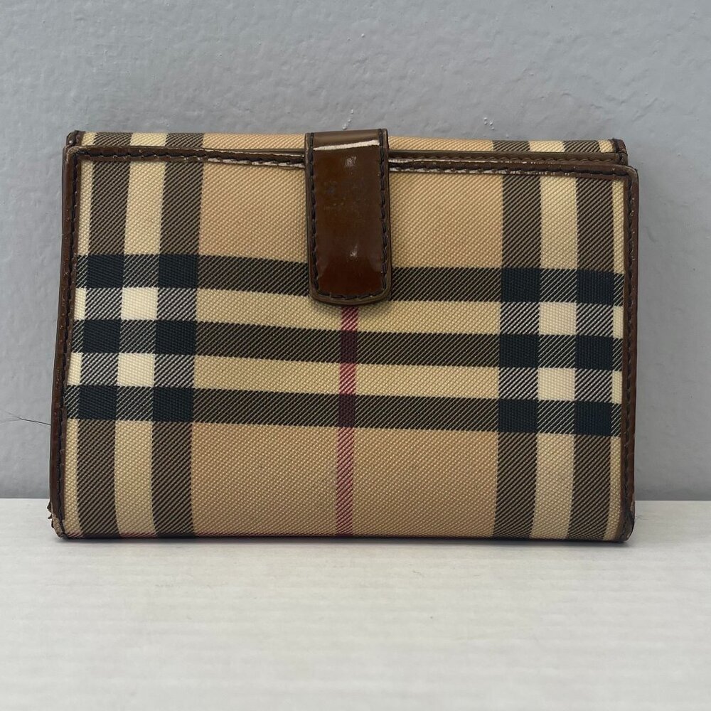Burberry Nova Check Coated Canvas and Leather Compact Wallet - Preowned - Picture 2 of 15